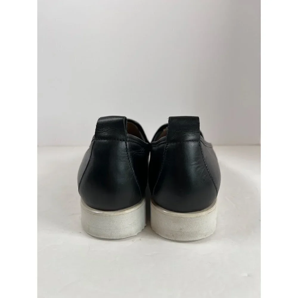 Everlane‎ Size 10.5 The Street Shoe Black Italian Leather Slip-On Shoes Flats